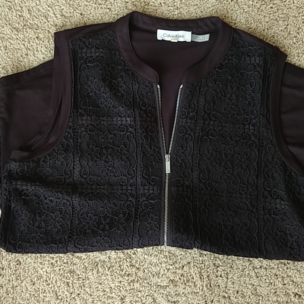 Calvin Klein sleeveless  lace top